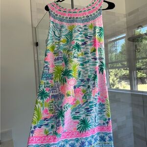 Colorful Sleeveless Tropical Dress